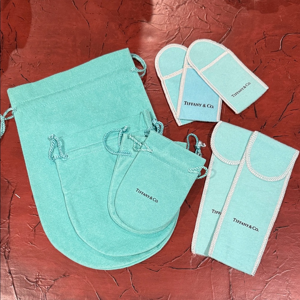 Tiffany & Co. Turquoise Pouch Set